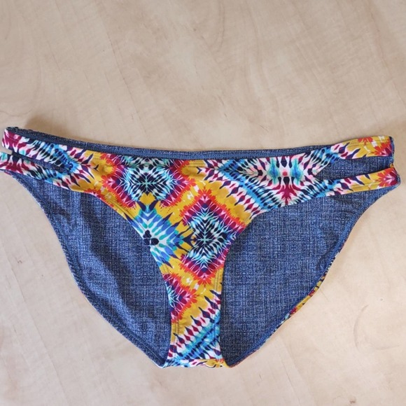 Jessica Simpson Reversible Surfside Split Side Hipster Bikini Swim Bottom XL - Picture 4 of 11